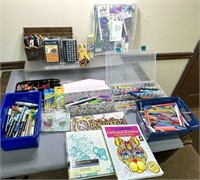 Large Drawing Lot w/Books and Pens Etc. See