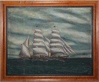 Primitive O/C Three Mast Sailship, SLL ? Mons?,