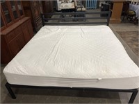 LIKE NEW KING METAL BED WITH MATTRESS