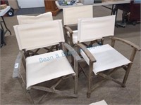 Four folding chairs extra canvas