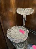 3PC FINE CUT CRYSTAL / COMPOTE & BOWLS