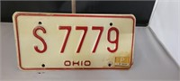 1978  Ohio License Plate