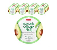 Pack of 12 PUREDERM Avocado Collagen Beauty Mask