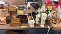 Pottery, Knickknacks, Lamp, Picture Frames