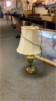 Brass Lamp w/ White Shade