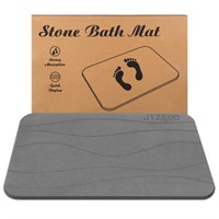 JIZEUO Stone Bath Mat, Diatomaceous Earth Shower M