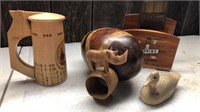 Assortment Of Vintage Wooden Items