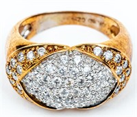 Jewelry 10kt Yellow Gold CZ Cocktail Ring