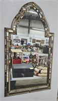 (AJ) Decorative Hall Mirror With Brass Toned