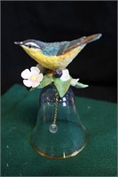 Clear Glass Bell w/Bird