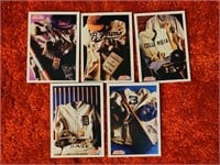 Lot of 5 Score 1992 Baseball Legends Cards