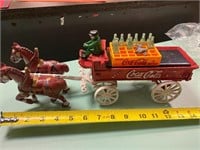 Cast iron coke horse and wagon