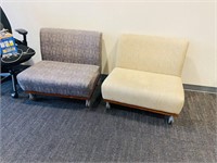 LOT - UPHOLSTERED RECEPTION CHAIRS