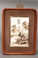Good Chinese Painted Porcelain Panel,