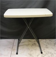 White Personal Folding Table - 3 Heights Adjustabl