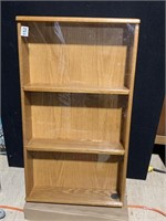 WOOD DISPLAY CASE WITH PLASTIC 29.5 H X 16.5W X