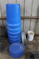 6 - Plastic Barrels with Lids/Locks