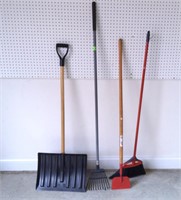 Shovel, Rake, Hoe & Broom