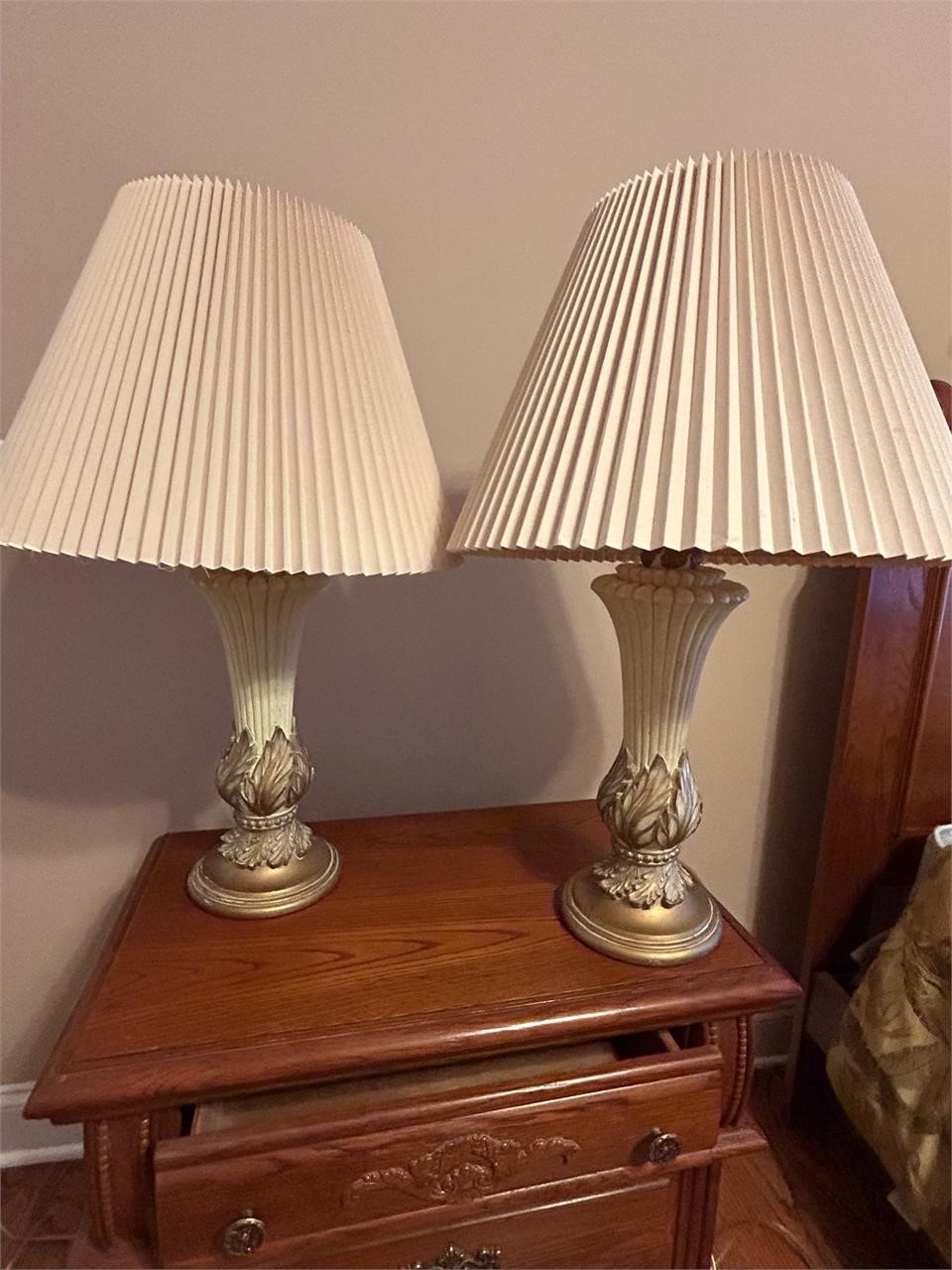 Vintage porcelain table lamps
