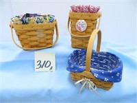 (3) Small Longaberger Baskets