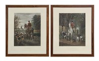 (2) FOX HUNTING ENGRAVINGS AFTER E.A.S. DOUGLAS