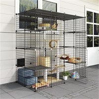 55.1x27.6x55.1 Balcony Cat Playpen w Platforms