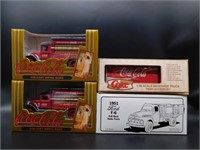 COCA-COLA MIXED DELIVERY TRUCKS LOT OF 4