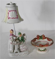 Pottery Lamp & Bowl