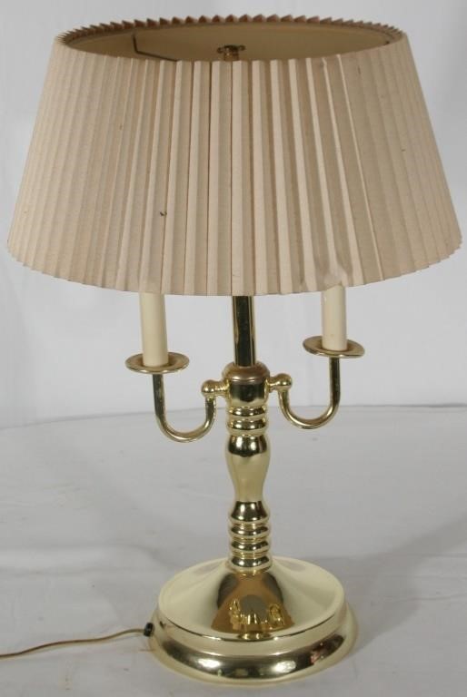 Brass Colored Table Lamp 21" tall