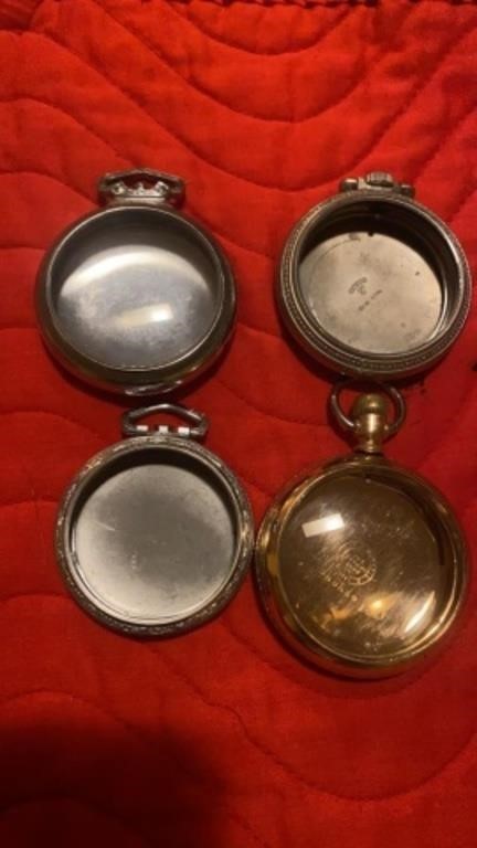 4 POCKET WATCH FRAMES