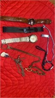 MENS WATCHES , PICKET WATCH CHAINS, ELK TOOTH