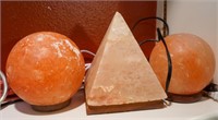 Geometric shapes salt lamps