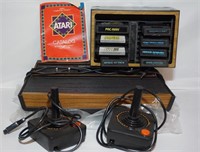 Atari Console, Controllers, & 8 Games