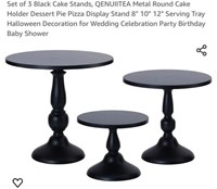 MSRP $40 3 Black Cake Stands