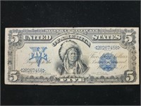 1899 $5 Silver Cert Big Chief FR-271