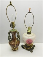 2 Vintage Lamps 21.5"T