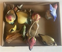 Unmarked Bird Figurines & Planters, Tallest 5"