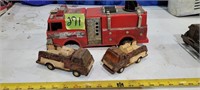 Vintage firetruck toys