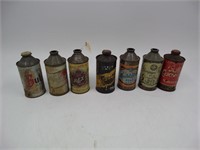 Lot (7) Cone Top Beer Cans