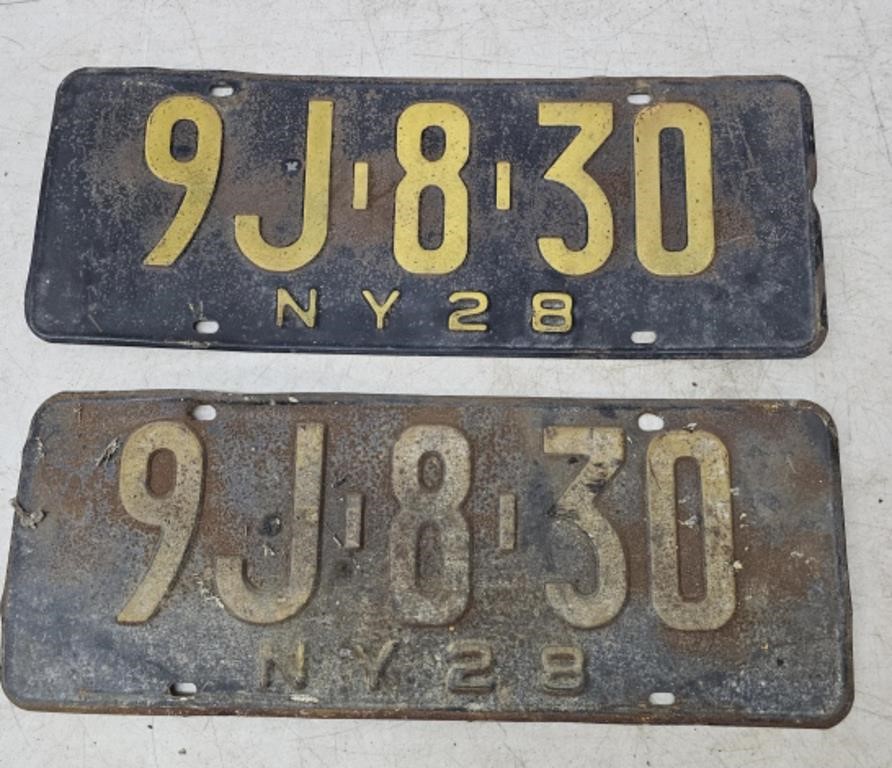 Pair ny license plates