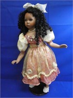 Large Decorative Doll On Stand 26" H