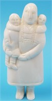 Beautiful Ivory carving of a maid of mother with h