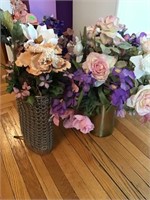 Silk Flowers And Vases
