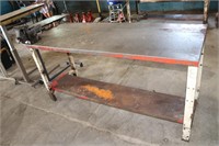 Heavy Duty Steel Table with Large Vise