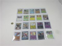 20 cartes Pokémon rares