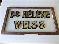 Doctor Sign, 28" x 16", Wood Frame, Glass Insert
