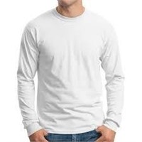 Gildan Cotton Long Sleeve White Shirt