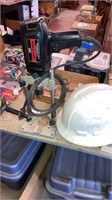 Craftsman 3/8 drill w/ stand, hard hat