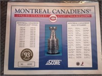 SCORE MONTREAL SERIAL NUMBERED CHAMPIONSHIP 8X10