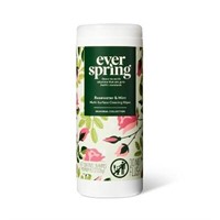 12-Canister Wipes-Rosewater & Mint-Everspring(12)